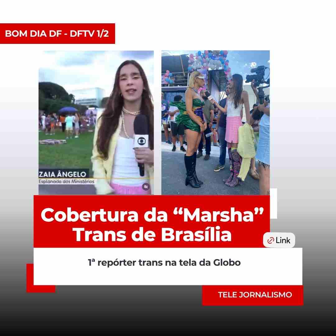 Zaia Angelo é a  1ª reporter trans na tela da TV Globo